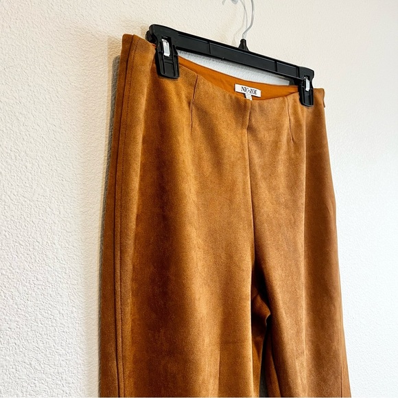 NIC+ZOE Faux Suede Ankle Pants Size 10 Toffee Slim Fit Boho Career NWT - Picture 3 of 13